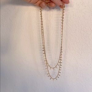 Double gold necklace